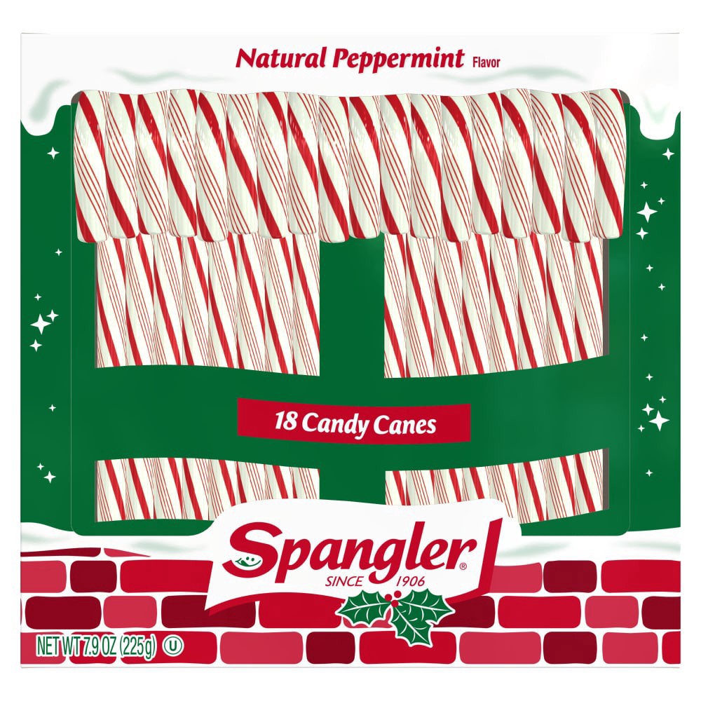 slide 1 of 5, Spangler Candy Canes Peppermint 18 Candy Canes, 7.9 oz