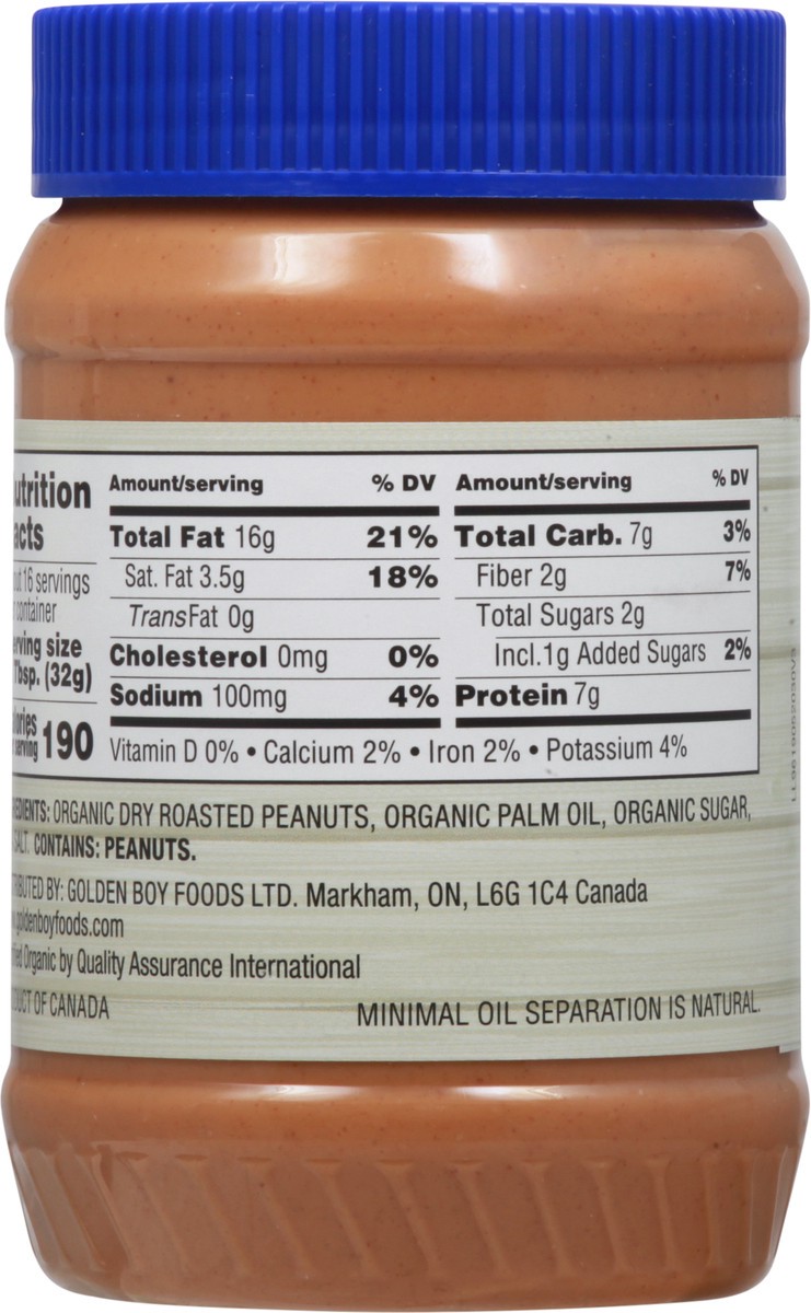 slide 9 of 9, Nut' N Better Cream Organic Peanut Butter Spread 18 oz, 18 oz