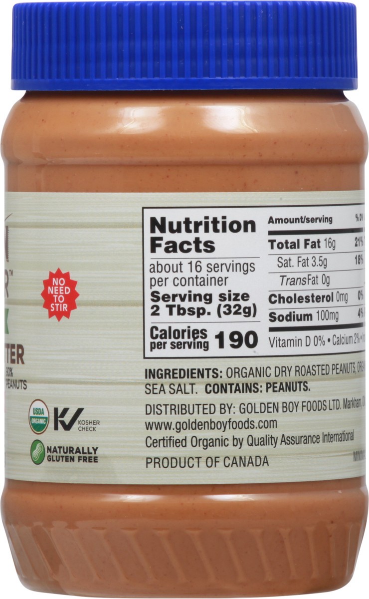 slide 5 of 9, Nut' N Better Cream Organic Peanut Butter Spread 18 oz, 18 oz