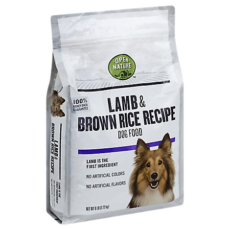 slide 1 of 1, Open Nature Dog Food Lamb & Brown Rice Recipe Bag, 6 lb