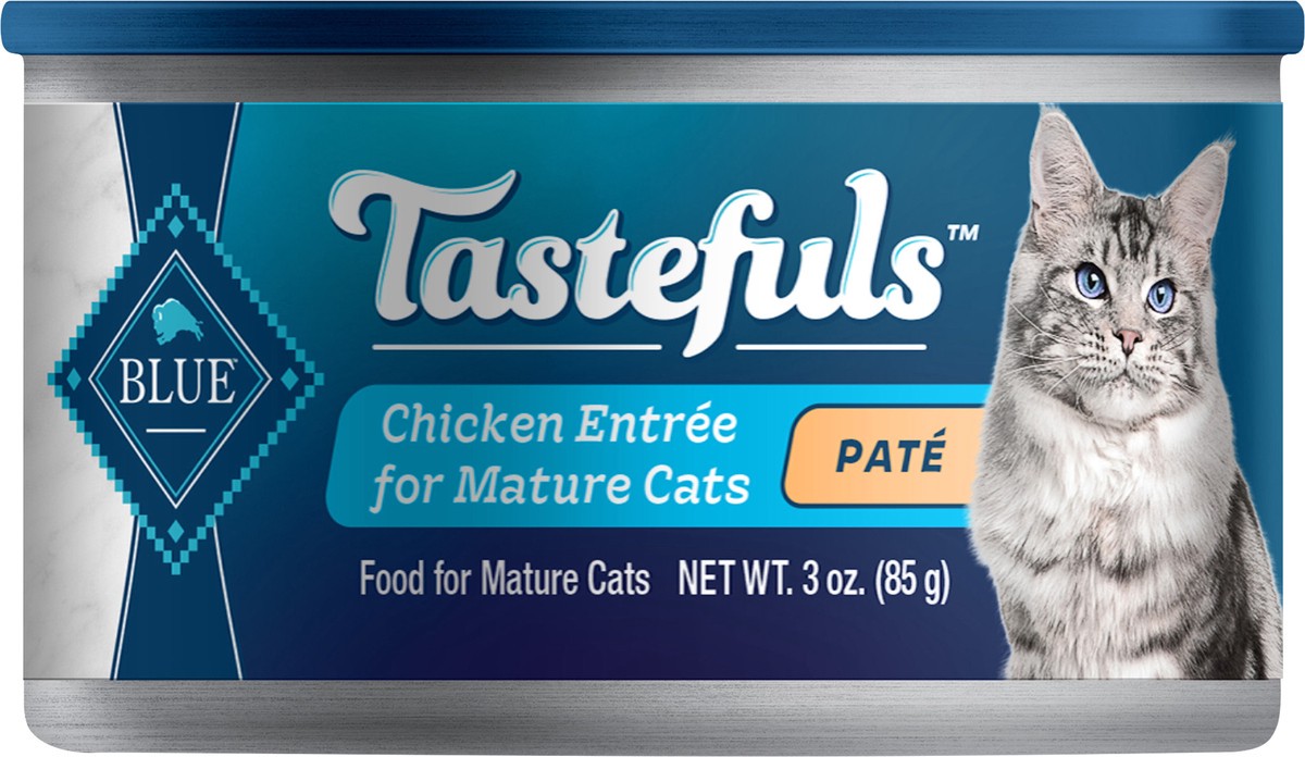 slide 2 of 2, Blue Buffalo Tastefuls Mature Cat Entree, Pate Chicken, 3 oz