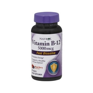 slide 1 of 1, Natrol Vitamin B-12 5000 Mcg Fast Dissolve Tablets, 30 ct