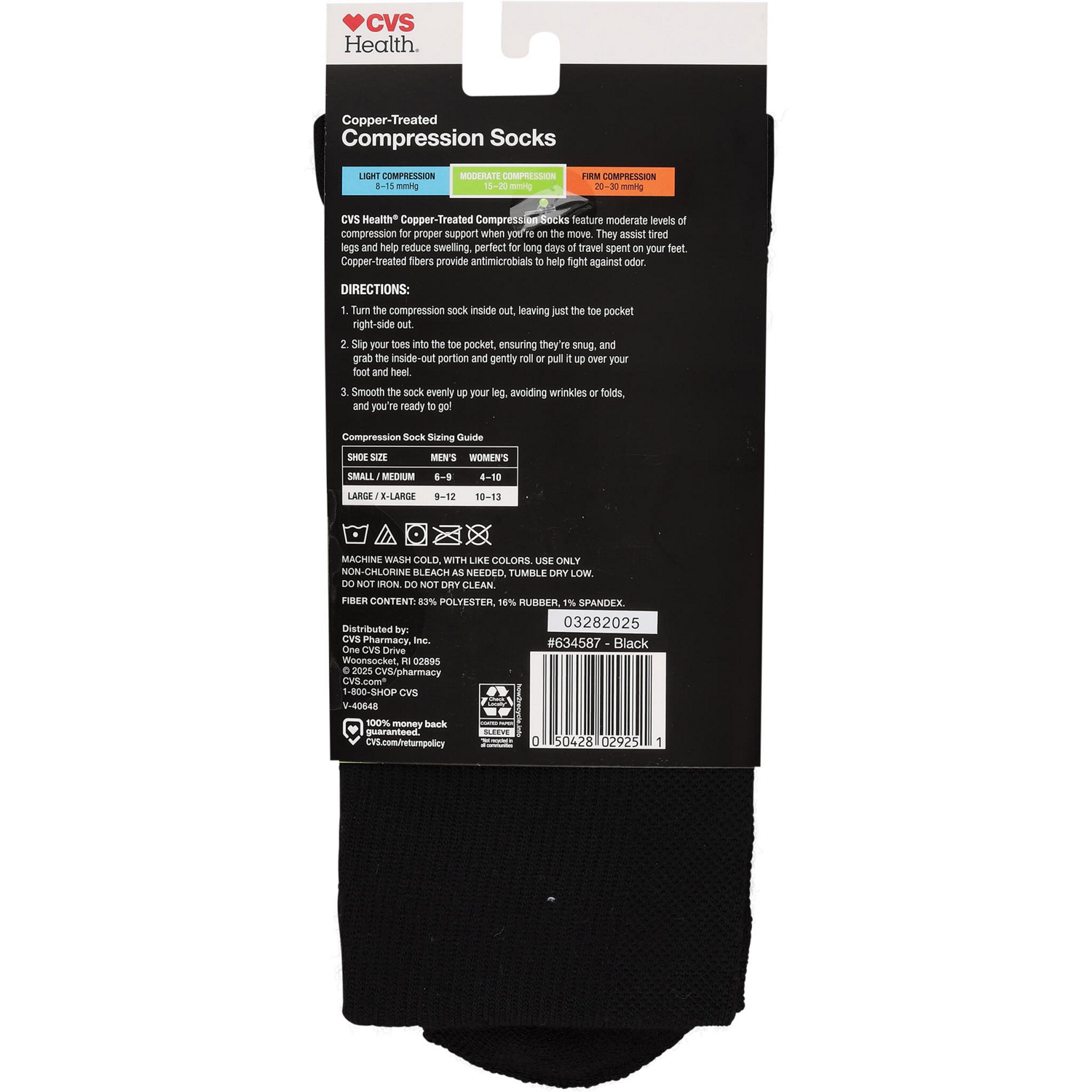 slide 2 of 3, CVS HEALTH Moderate Compression Otc, 1 ct