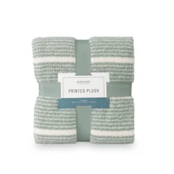 Berkshire Printed Retro Comfort Plush Throw - Jadite, 50 in x 70 in