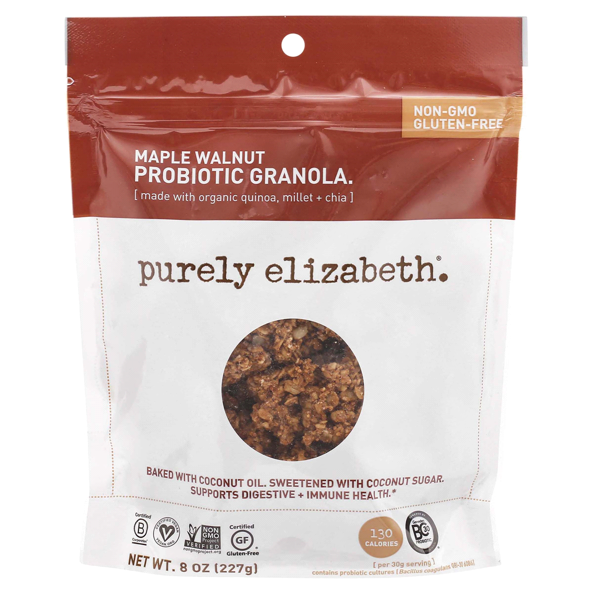 slide 1 of 1, Purely Elizabeth Probiotic Granola Maple Walnut, 8 oz