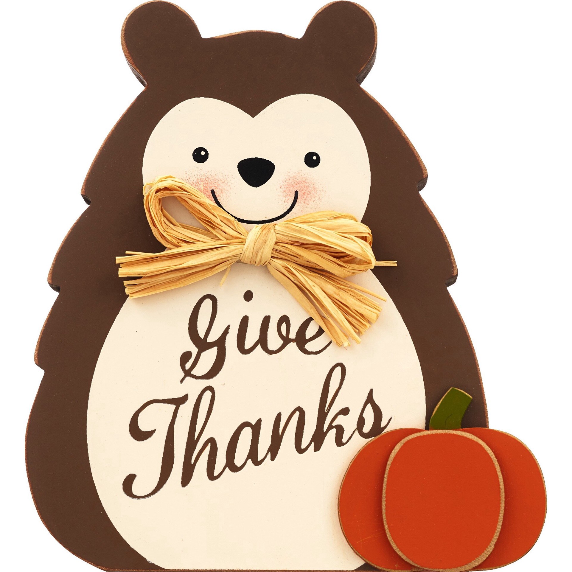 slide 1 of 1, Dan Dee Give Thanks Critter Sign, 6 In, 1 ct