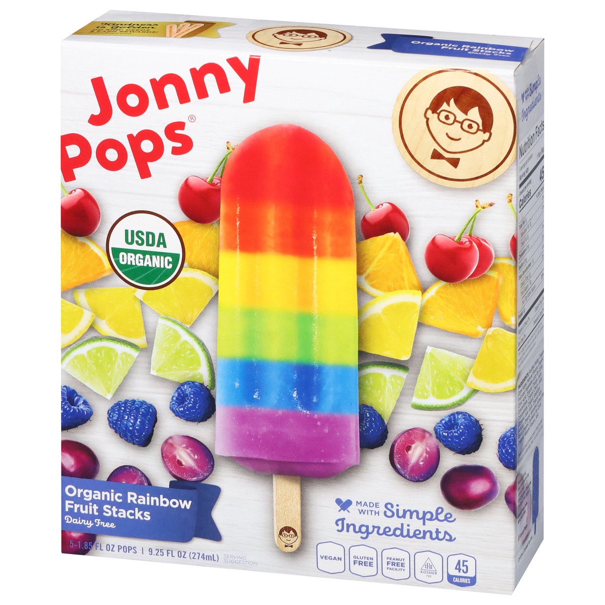 slide 8 of 15, Jonny Pops, Rainbow Popsicle, 5 Ct, 9.25 Oz, 9.25 oz