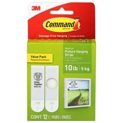 Command Picture Hanging Strips Medium Value Pack 12 ea