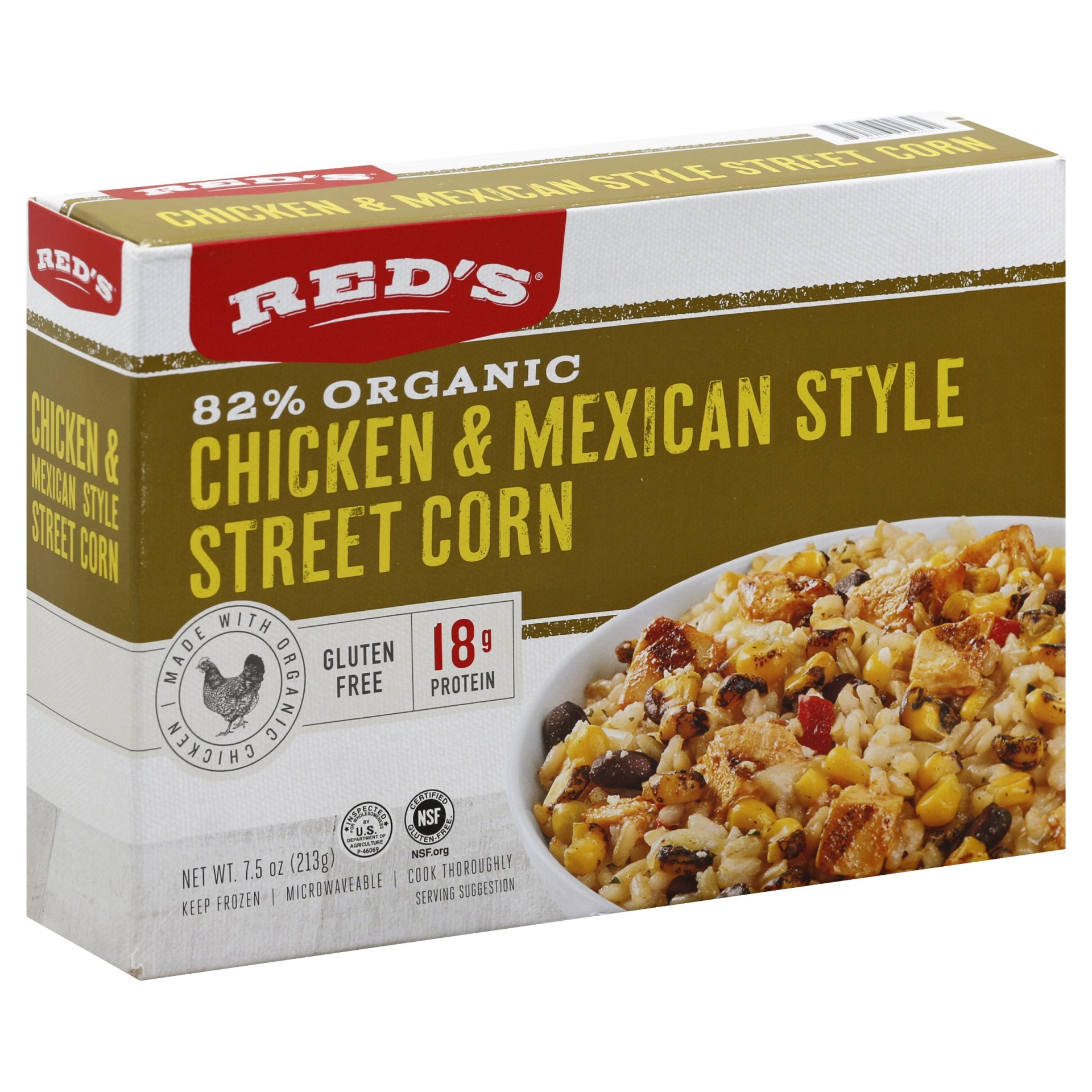 slide 1 of 1, Reds Organic Chicken and Mexican Corn Bowl, 7.5 oz