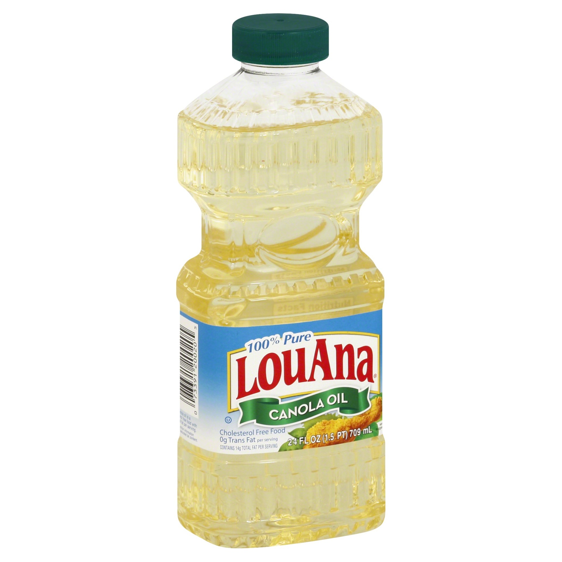 slide 1 of 8, LouAna 100% Pure Canola Oil, 24 fl oz