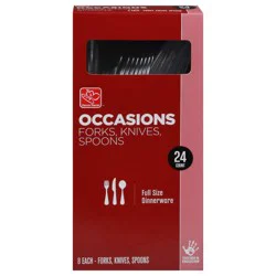 Harris Teeter Occassions Full Size Clear Cutlery Set