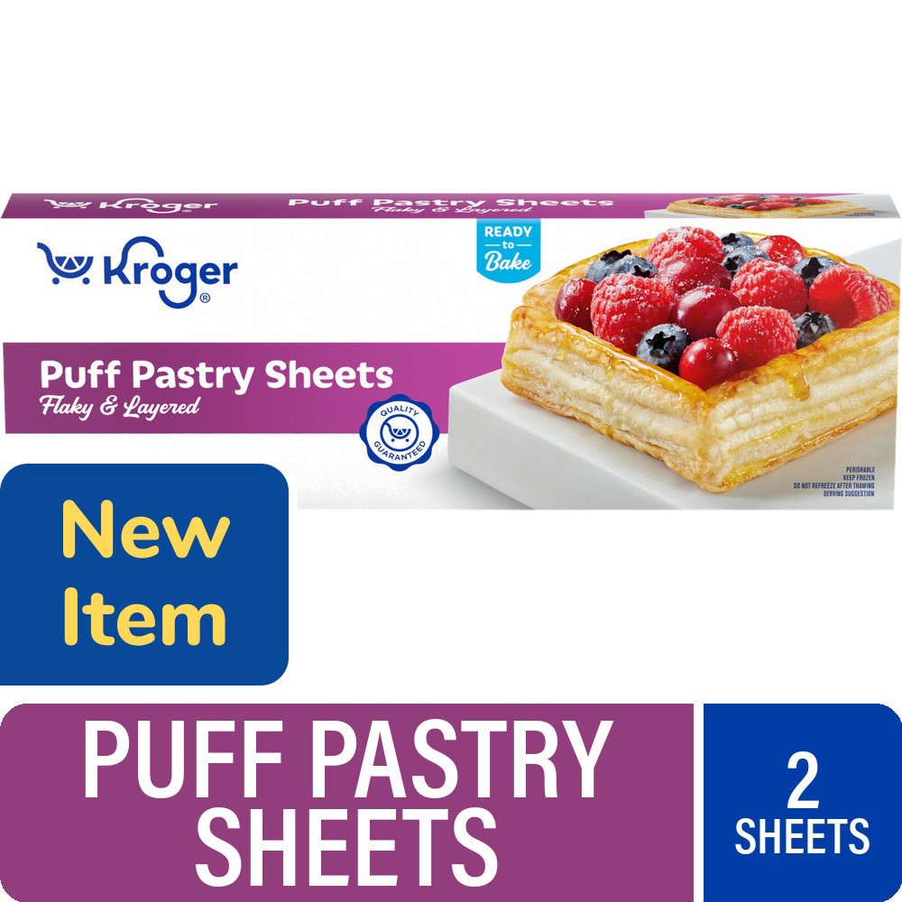 slide 1 of 1, Kroger® Puff Pastry Sheets, 2 ct