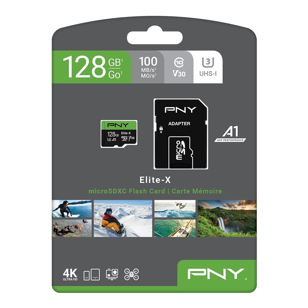 slide 1 of 1, Pny Elite-X Microsdxc Flash Card 128Gb, 1 ct