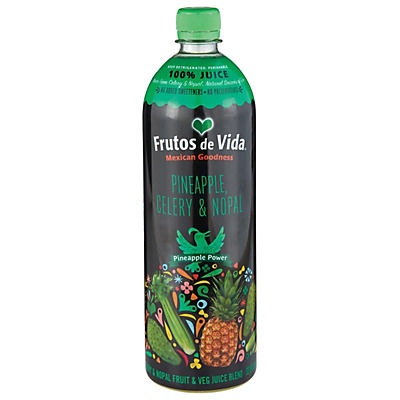 slide 1 of 1, Frutos de Vida Pineapple Celery & Nopal Juice, 33.8 oz