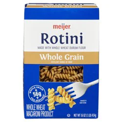 Meijer Pasta Whole Grain Rotini 16 Oz