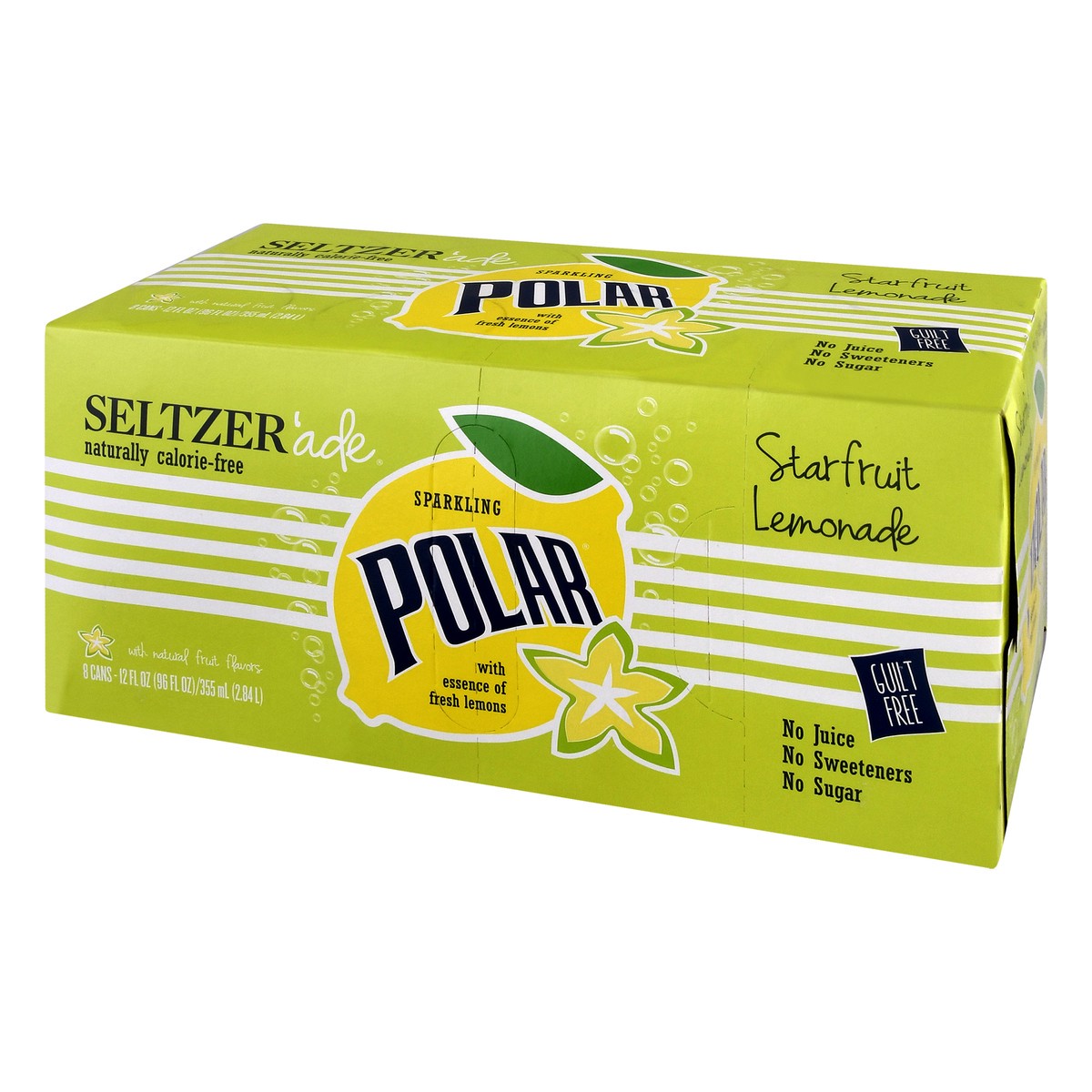 slide 3 of 9, Polar Starfruit Lemonade Seltzer Ade - 8 ct, 8 ct