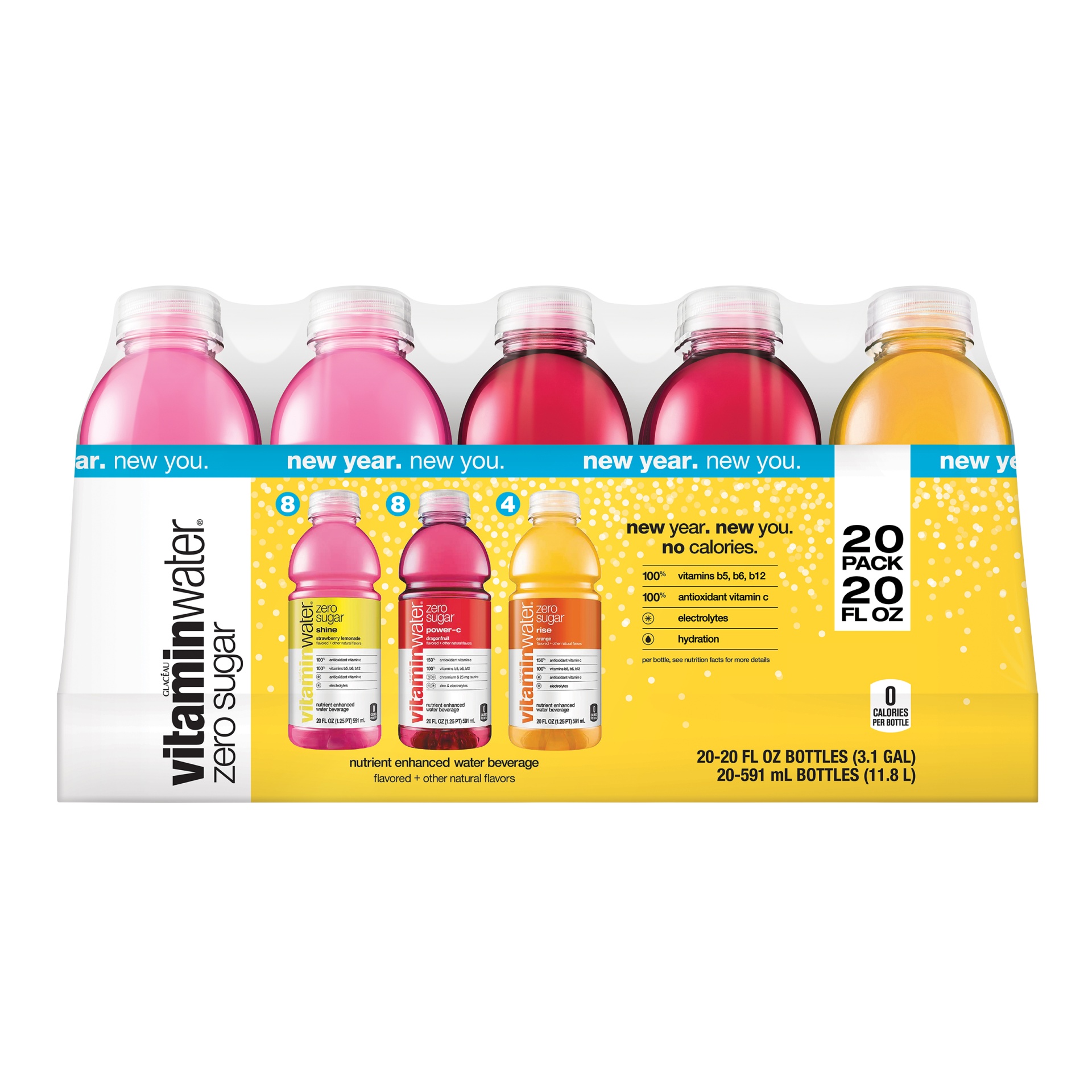 slide 1 of 2, Coca Cola North America Glaceau Vitamin Water Zero Variety Pack, 20, 20 oz