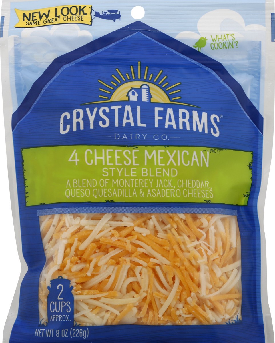 slide 9 of 10, Crystal Farms Shredded Mexican Chees, 8 oz