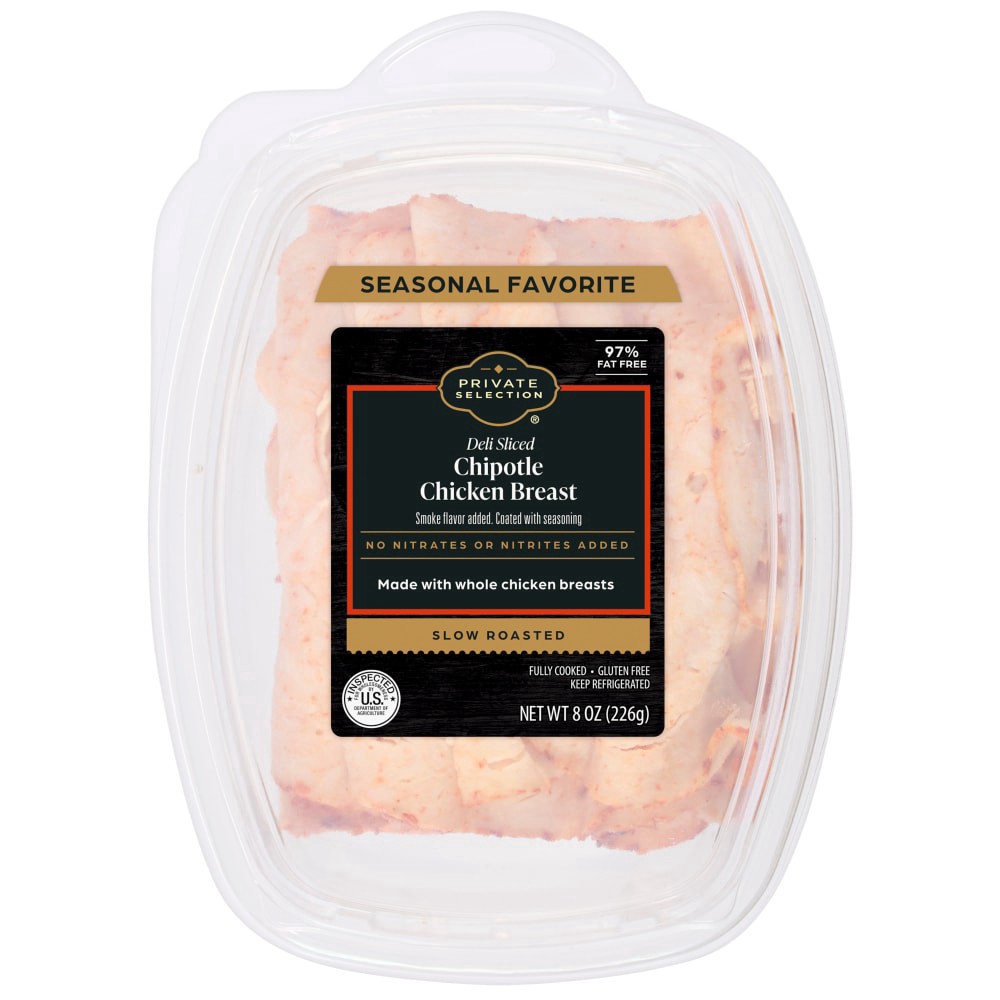 slide 1 of 2, Private Selection® Deli Sliced Chipotle Chicken Breast, 8 oz