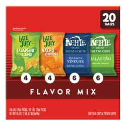 Kettle Brand and Late July Snacks Mix Variety Pack, 20 Count Snack Bags