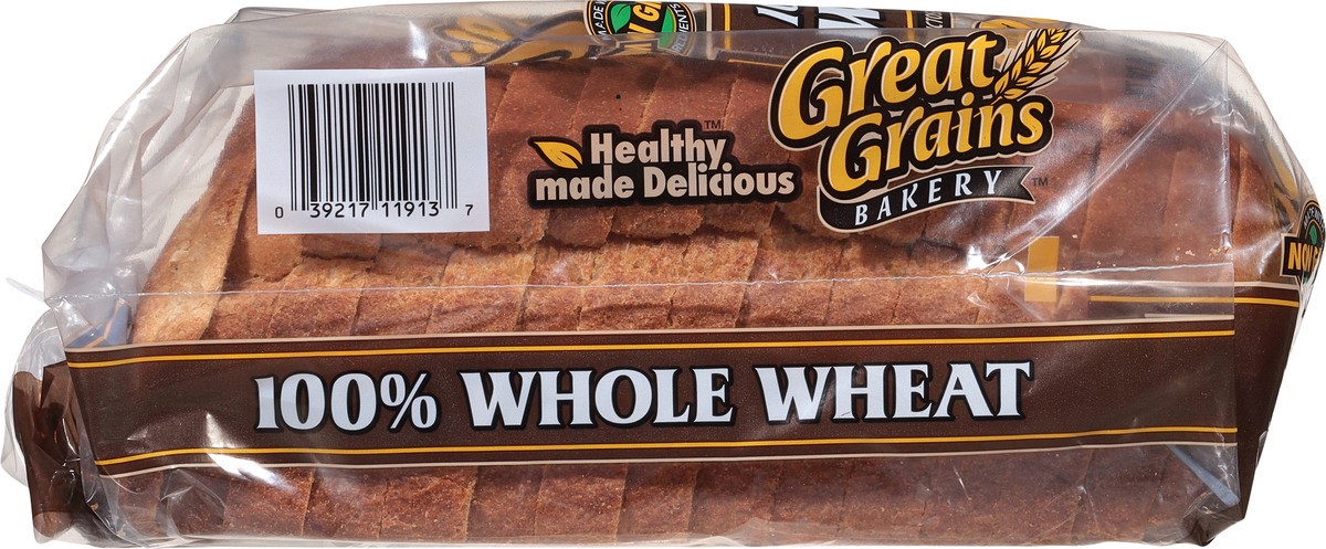 slide 4 of 12, Great Grains Bakery 100% Whole Wheat Bread 24 oz, 24 oz