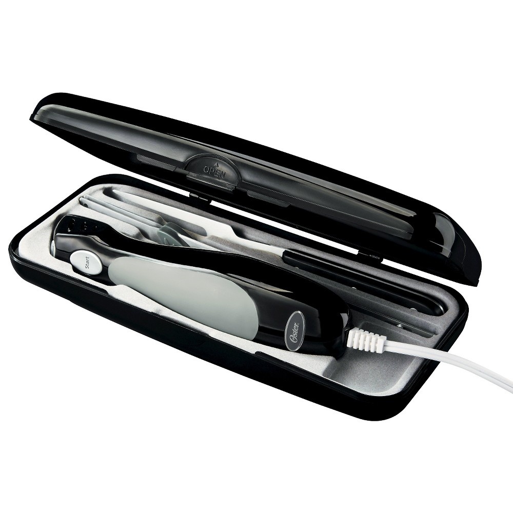 slide 3 of 5, Oster Electric Knife with Carving Fork and Storage Case, Black, 1 ct