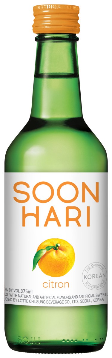 slide 1 of 2, Soonhari Korean Soju Citron 375ml, 375 ml