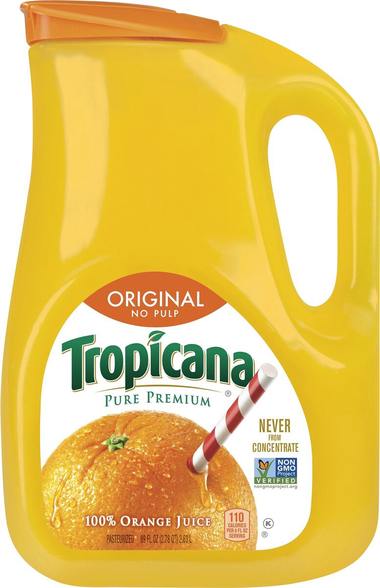 slide 2 of 2, Tropicana 100% Juice, 89 oz