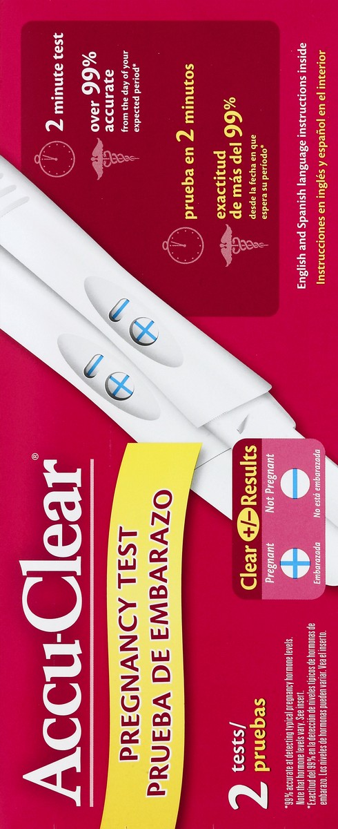 slide 4 of 6, Accu Clear Pregnancy Test 2 ea, 2 ct