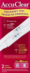 Accu Clear Pregnancy Test 2 ea