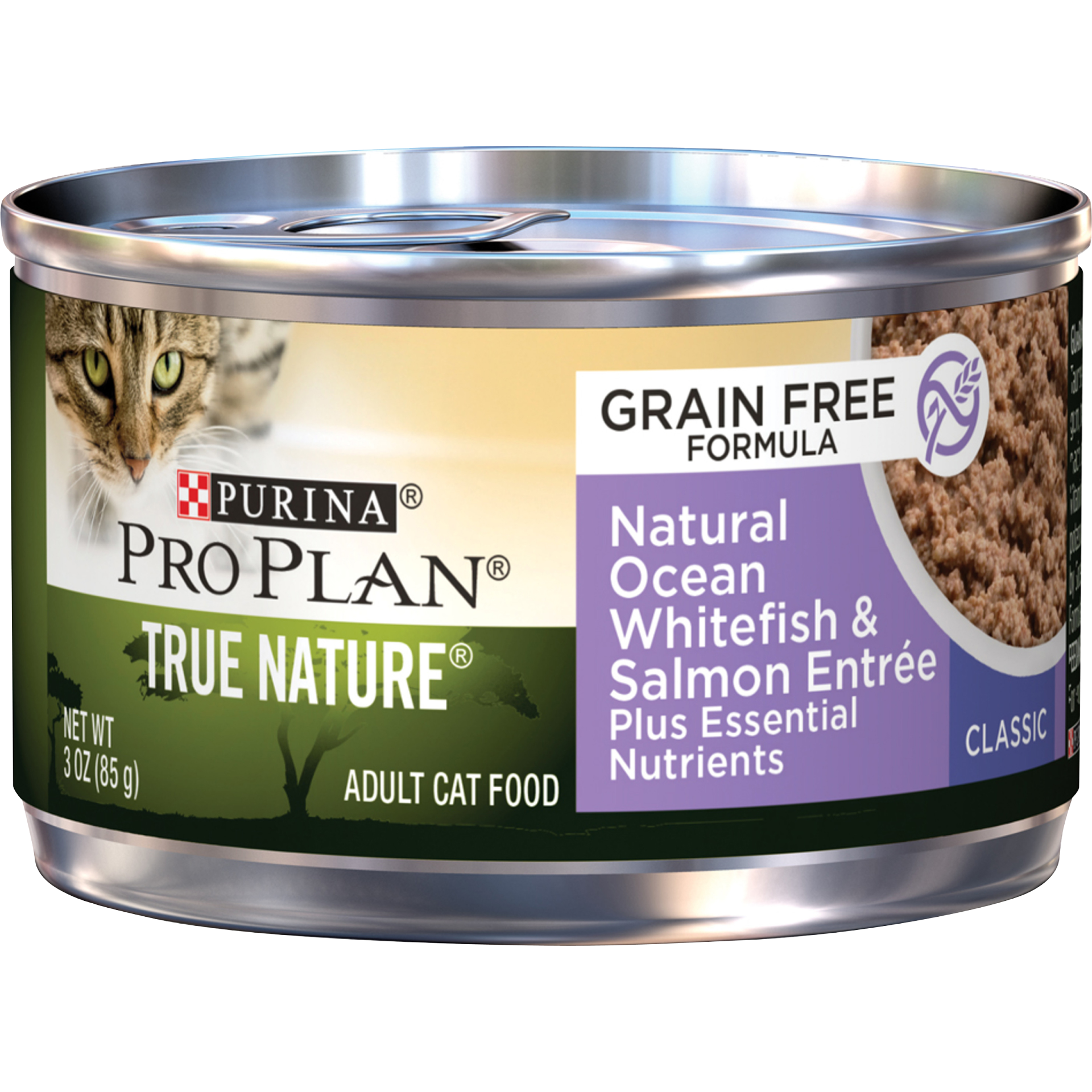 slide 1 of 9, Pro Plan True Nature Ocean Whitefish & Salmon Grain Free Adult, 3 oz