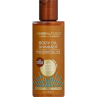 slide 1 of 1, Mineral Fusion Body Oil Shimmer Bronze, 3.3 fl oz