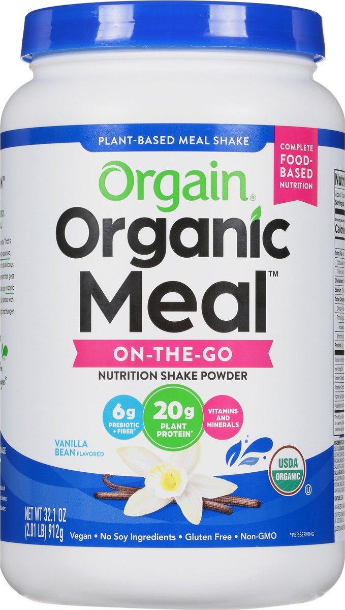 slide 6 of 9, Orgain Organic Meal On-The-Go Vanilla Bean Flavored Nutrition Shake Powder 32.1 oz, 32.1 oz