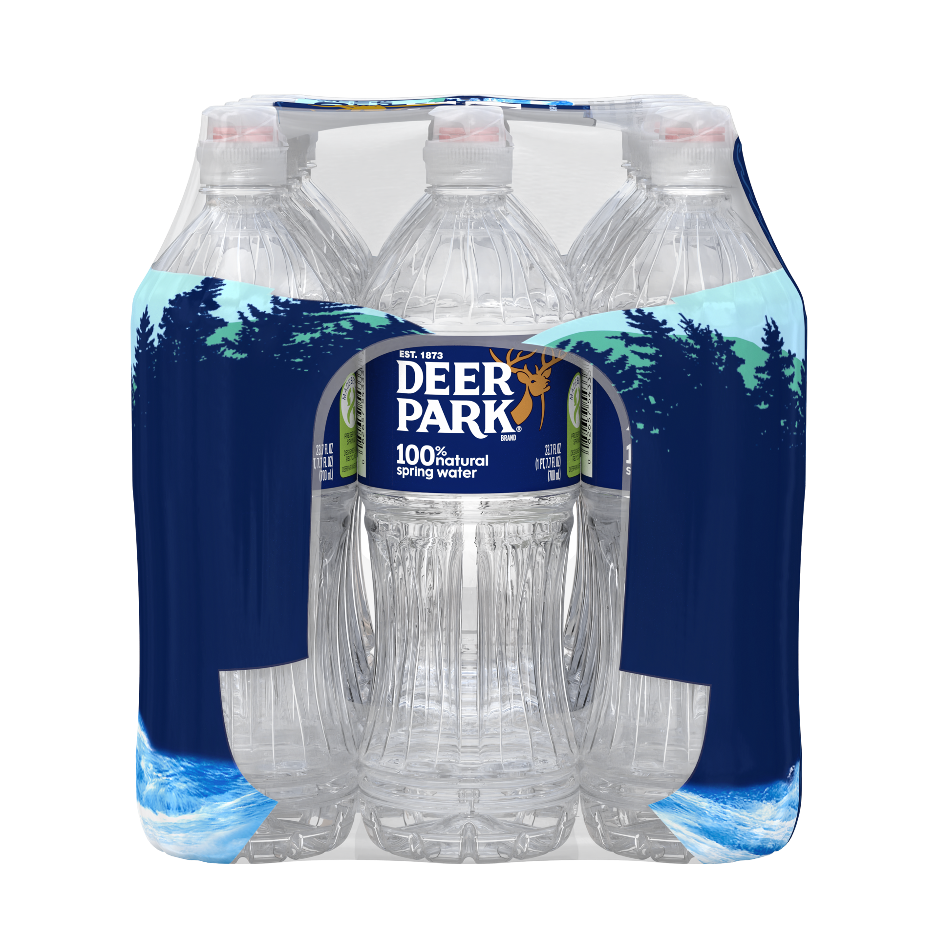 slide 4 of 5, DEER PARK Brand 100% Natural Spring Water, 23.7-ounce plastic sport cap bottles (Pack of 12), 23.7 oz