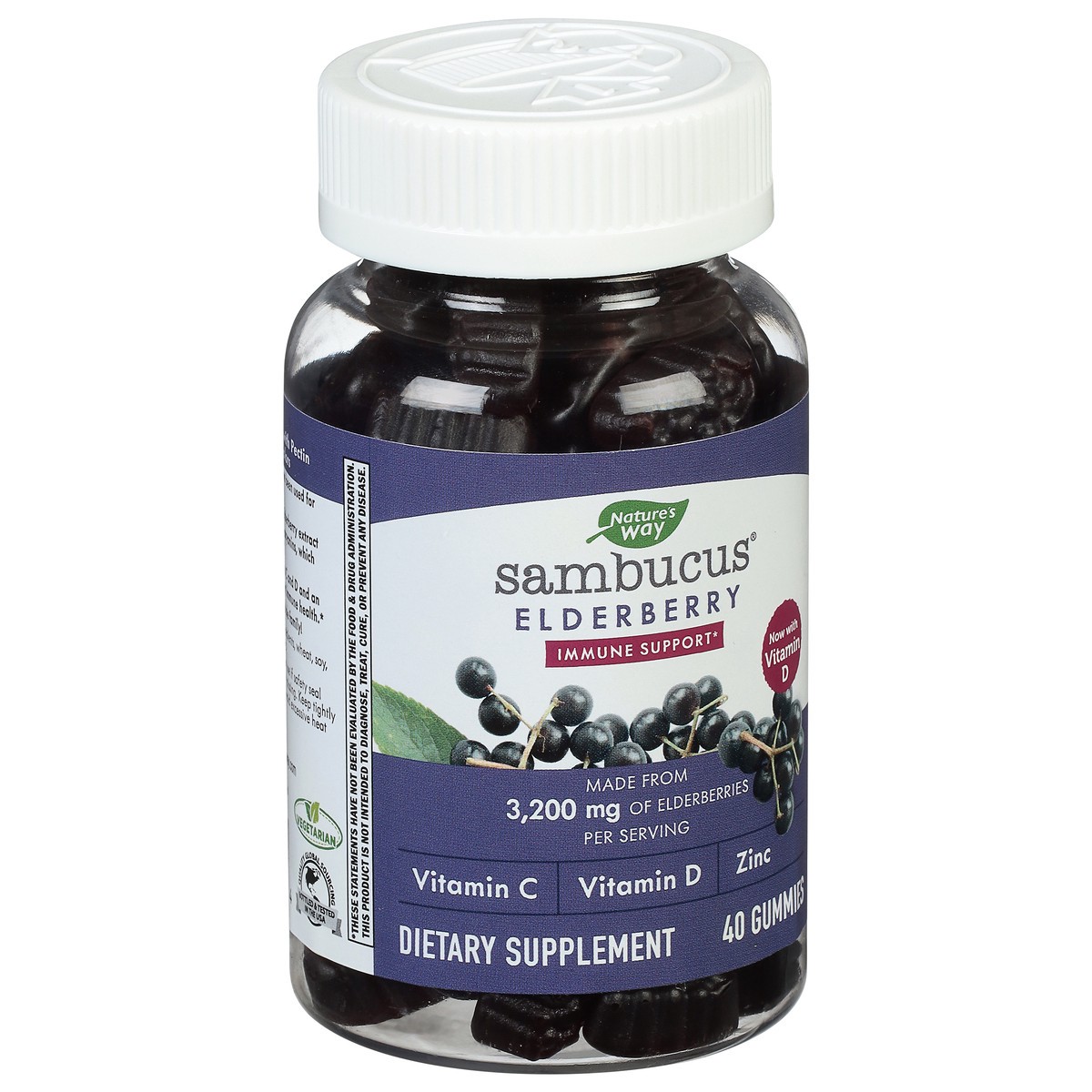 slide 9 of 9, Nature's Way Elderberry Sambucus 40 Gummies, 40 ct