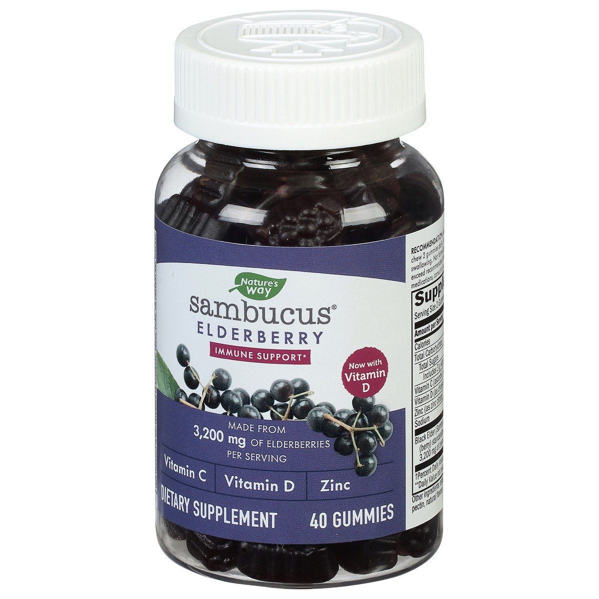 slide 6 of 9, Nature's Way Elderberry Sambucus 40 Gummies, 40 ct