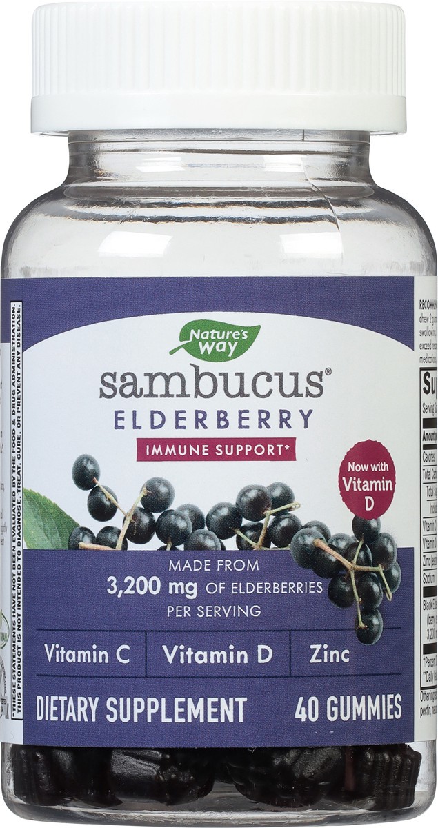 slide 8 of 9, Nature's Way Elderberry Sambucus 40 Gummies, 40 ct