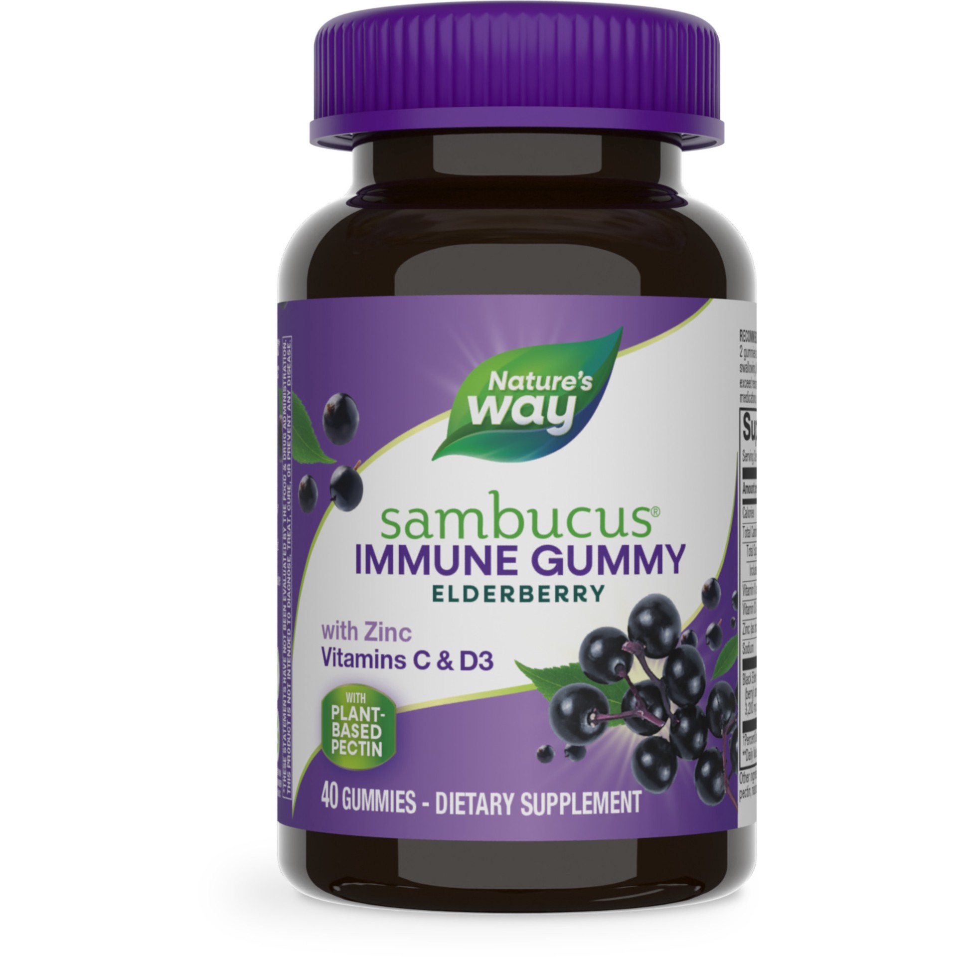 slide 1 of 9, Nature's Way Elderberry Sambucus 40 Gummies, 40 ct