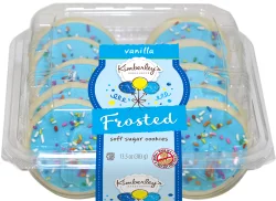 Kimberley's Bakeshoppe Blue Frosted Cookies