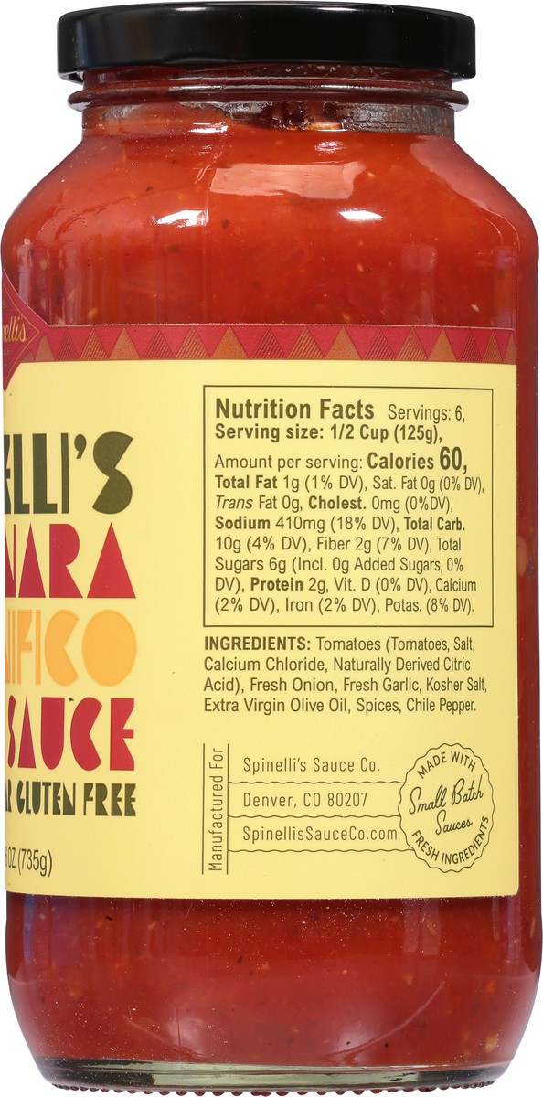 slide 6 of 12, Spinelli's Sauce Co. Marinara Magnifico Pasta Sauce 1 26 oz, 26 oz