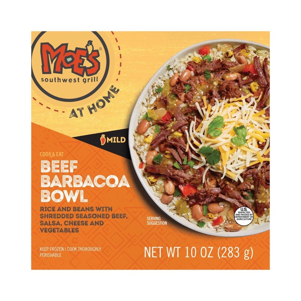 slide 1 of 1, Moe's Beef Barbacoa Bowl Frozen Meal, 10 oz