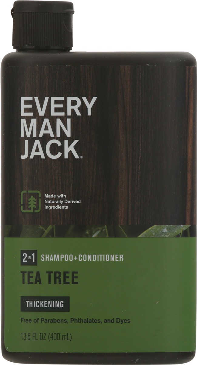 slide 9 of 9, Every Man Jack Thickening Tea Tree 2-in-1 Shampoo and Conditioner, 13.5 oz