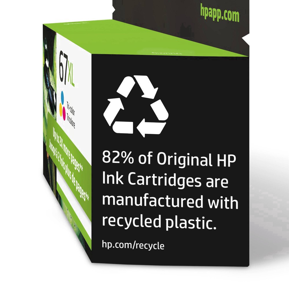 slide 2 of 41, HP 67XL High-Yield Tri-Color Ink Cartridge, XL
