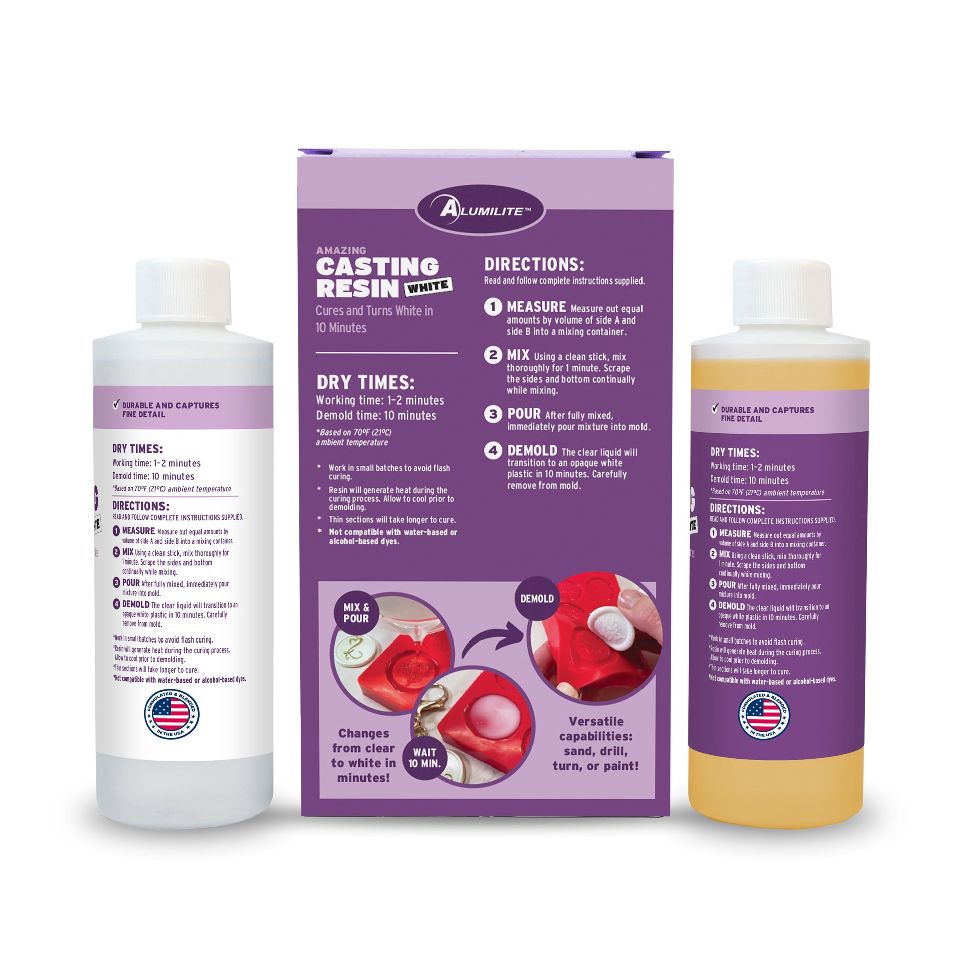 slide 2 of 3, Alumilite 16oz. White Amazing Casting Resin, 16 oz