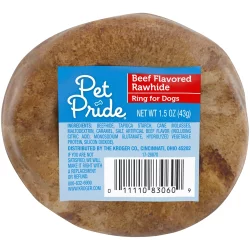 Pet Pride Beef Flavor Basted Rawhide Ring