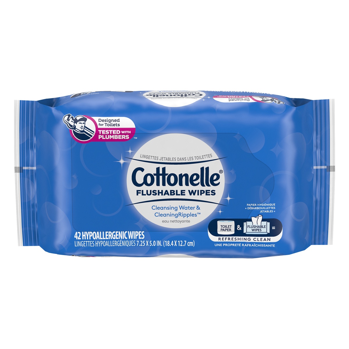 slide 1 of 3, Cottonelle Flushable, 42 ct