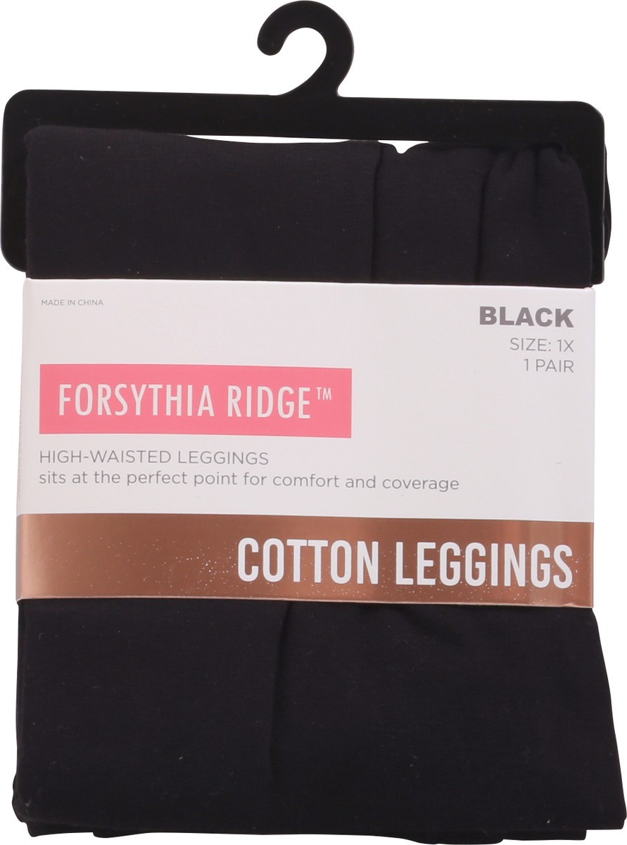 slide 7 of 9, Forsythia Ridge 1X Black Cotton Leggings 1 ea, 1 ct