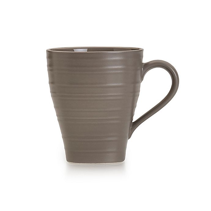 slide 1 of 1, Mikasa Swirl Square Mug - Mocha, 1 ct