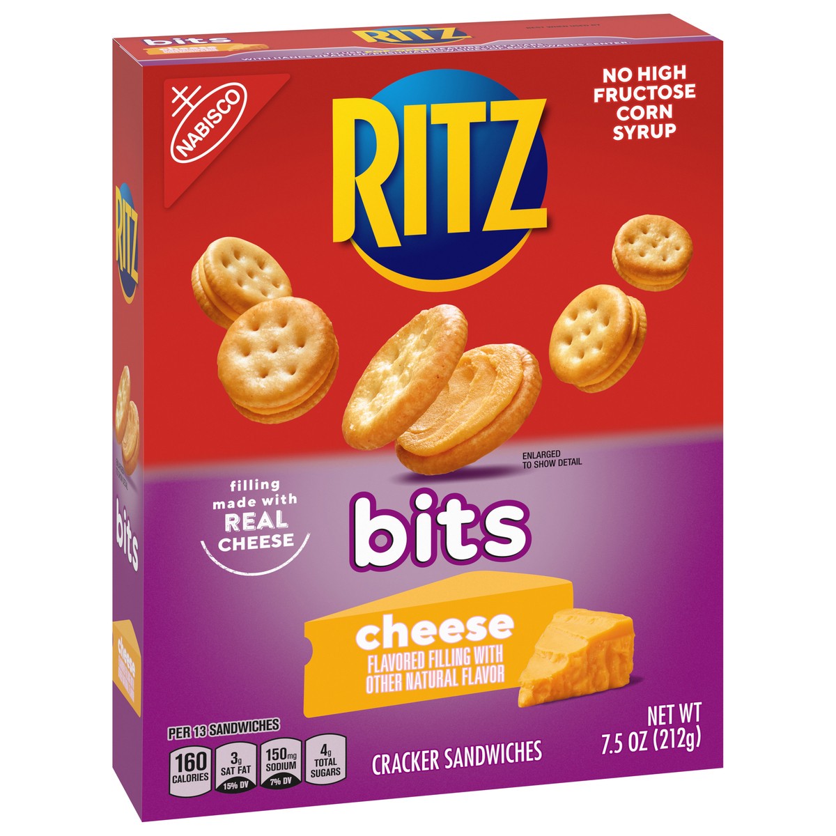 slide 5 of 9, Ritz Bits Cheese Cracker Sandwiches 7.5 oz, 7.5 oz