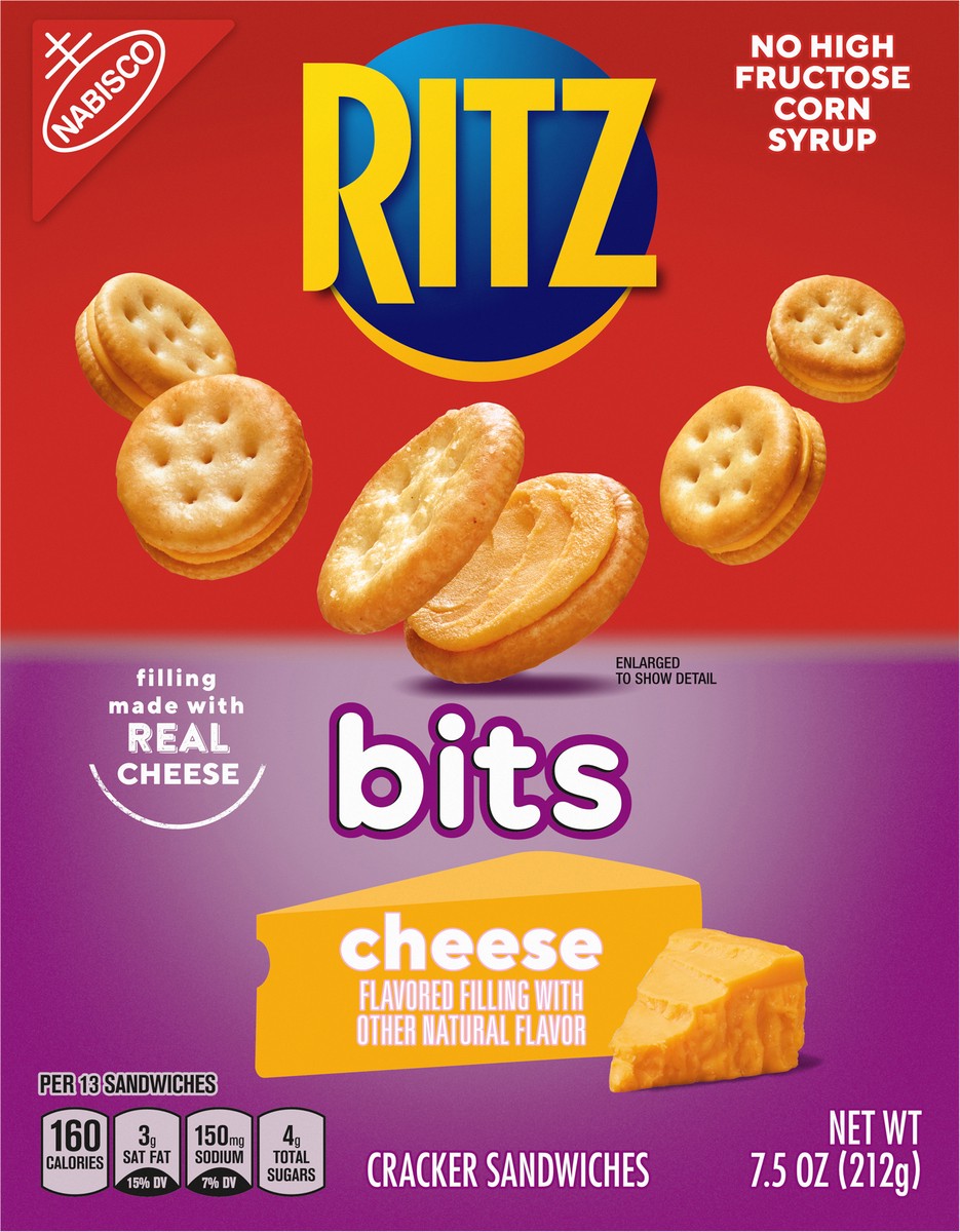 slide 8 of 9, Ritz Bits Cheese Cracker Sandwiches 7.5 oz, 7.5 oz